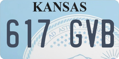 KS license plate 617GVB
