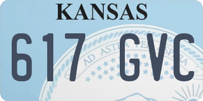 KS license plate 617GVC