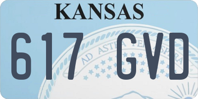KS license plate 617GVD