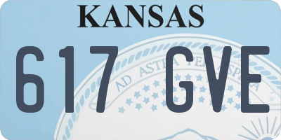 KS license plate 617GVE