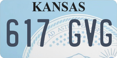 KS license plate 617GVG