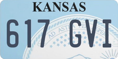 KS license plate 617GVI