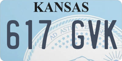 KS license plate 617GVK