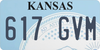 KS license plate 617GVM