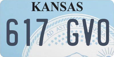 KS license plate 617GVO