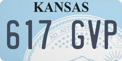 KS license plate 617GVP