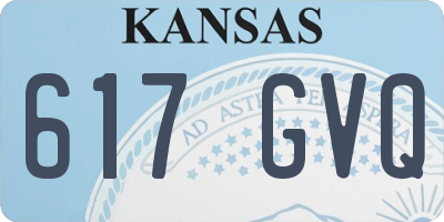 KS license plate 617GVQ