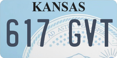 KS license plate 617GVT