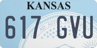 KS license plate 617GVU