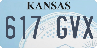 KS license plate 617GVX