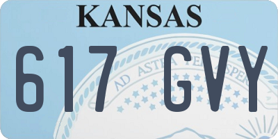 KS license plate 617GVY