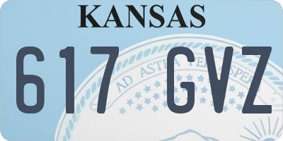 KS license plate 617GVZ