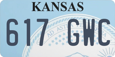 KS license plate 617GWC