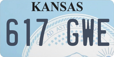 KS license plate 617GWE