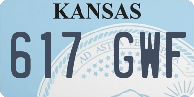 KS license plate 617GWF