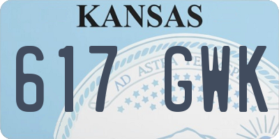 KS license plate 617GWK