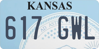 KS license plate 617GWL