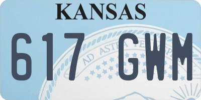 KS license plate 617GWM