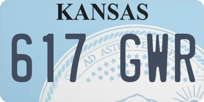 KS license plate 617GWR