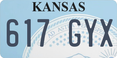 KS license plate 617GYX