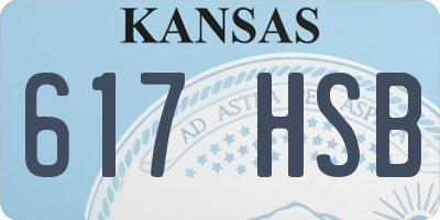 KS license plate 617HSB