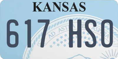 KS license plate 617HSO