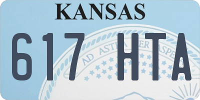 KS license plate 617HTA