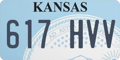 KS license plate 617HVV