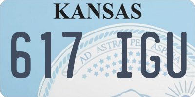 KS license plate 617IGU