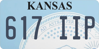 KS license plate 617IIP