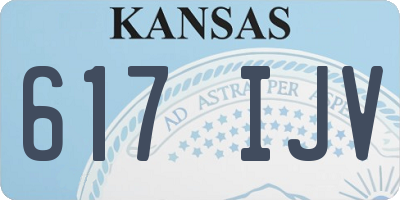 KS license plate 617IJV