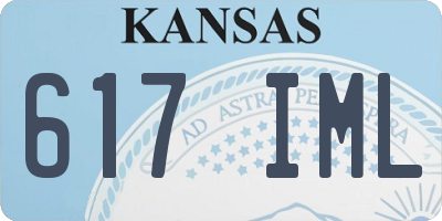 KS license plate 617IML