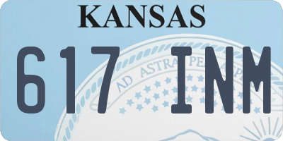 KS license plate 617INM
