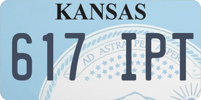 KS license plate 617IPT