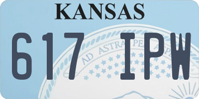 KS license plate 617IPW