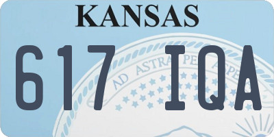 KS license plate 617IQA