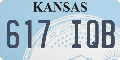 KS license plate 617IQB