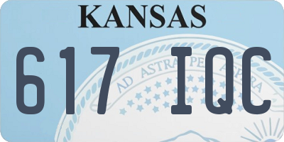 KS license plate 617IQC
