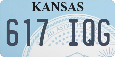 KS license plate 617IQG