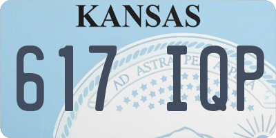 KS license plate 617IQP
