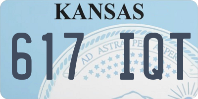 KS license plate 617IQT
