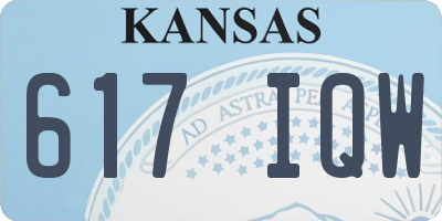 KS license plate 617IQW