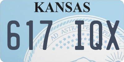 KS license plate 617IQX