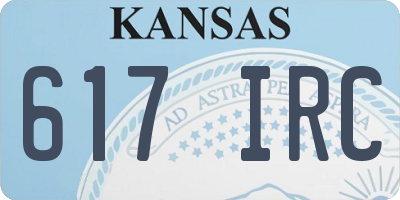KS license plate 617IRC