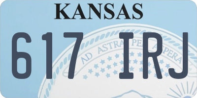 KS license plate 617IRJ