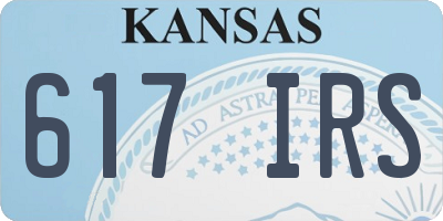 KS license plate 617IRS