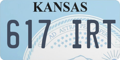 KS license plate 617IRT