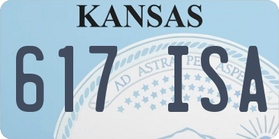 KS license plate 617ISA