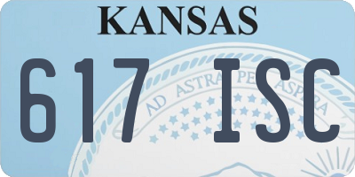 KS license plate 617ISC