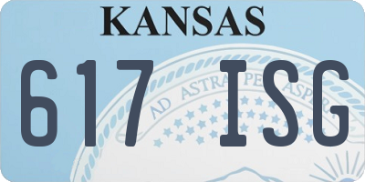 KS license plate 617ISG